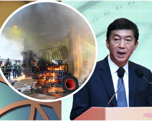 駱惠寧指去年修例風波以來,香港一度陷入社會動亂。資料圖片
