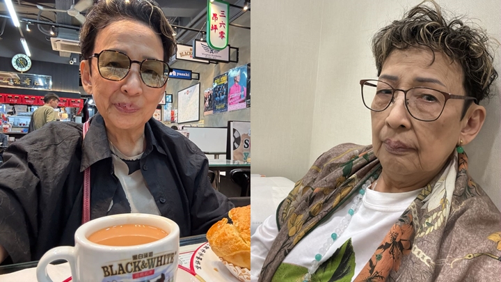 馮素波病癒報平安 重返兒時舊居冰室歎奶茶菠蘿油精神返晒。