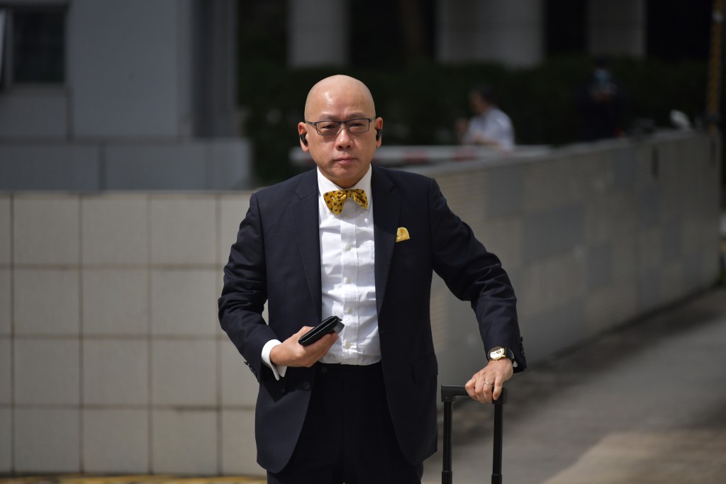 黎智英司法覆核案，黎智英代表資深大律師彭耀鴻到庭。陳極彰攝