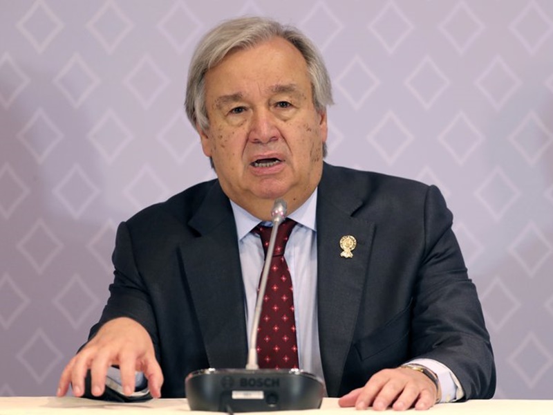 古特雷斯对屠杀事件表示愤怒。AP