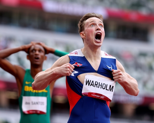 男子400米欄金牌得主禾姆。Reuters