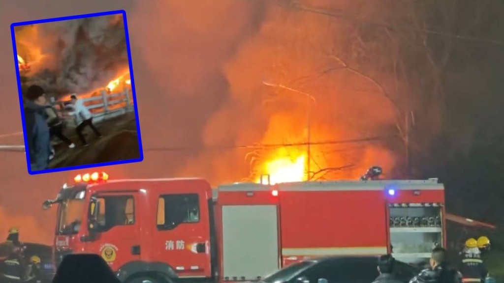 山東濟寧液化氣店爆炸波及半條街，火光沖天如戰區。