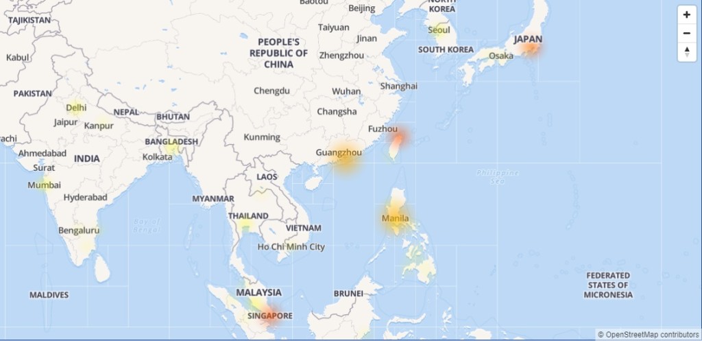 雅虎全球多地大規模故障 。網上圖片