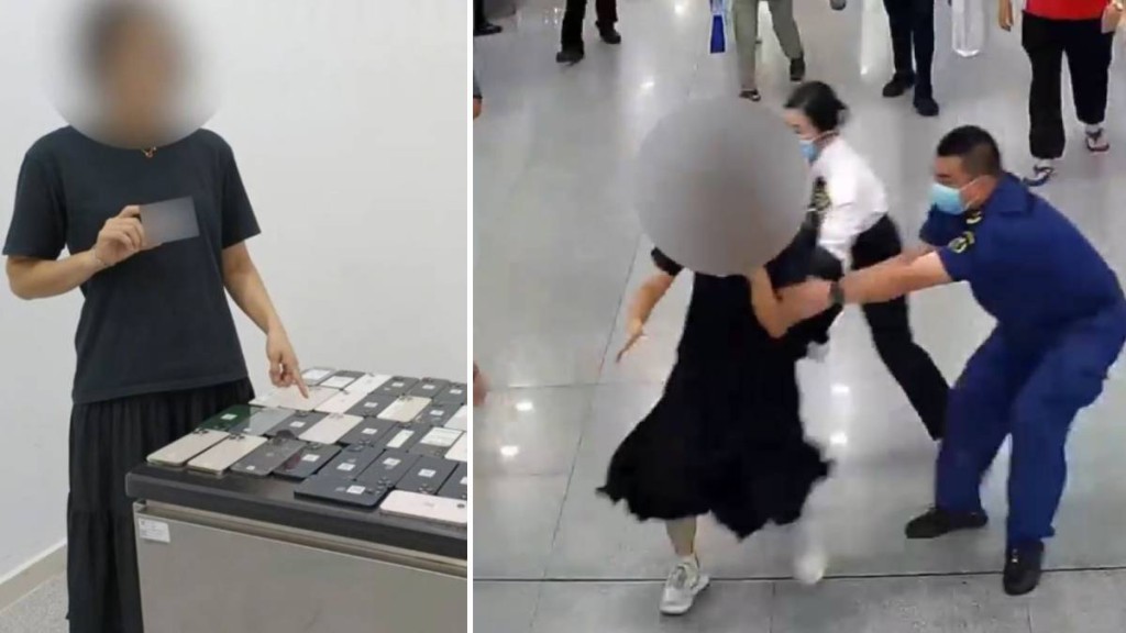 女子圖走私手機入內地，事敗時連親生BB也不要企圖逃走。海關發佈