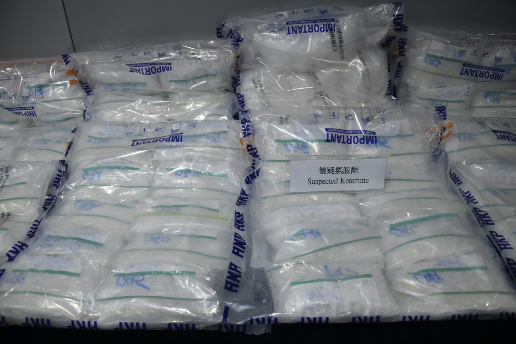 警方检获27公斤怀疑氯胺酮，市值约1200万元。