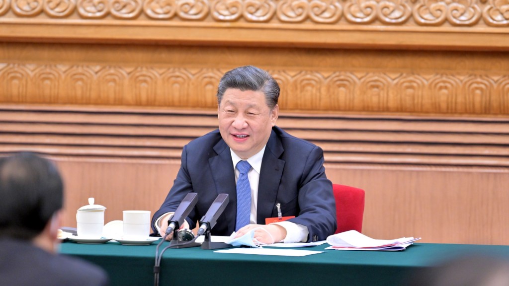 習近平昨日參加內蒙古代表團審議。新華社