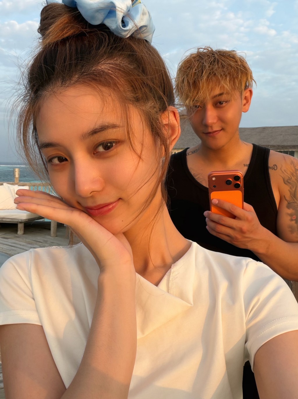 徐藝洋近月分享的照片，全部看不見肚子，令產子傳聞甚囂塵上。