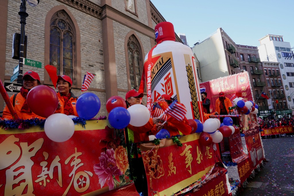 紐約唐人街慶祝新春。路透社