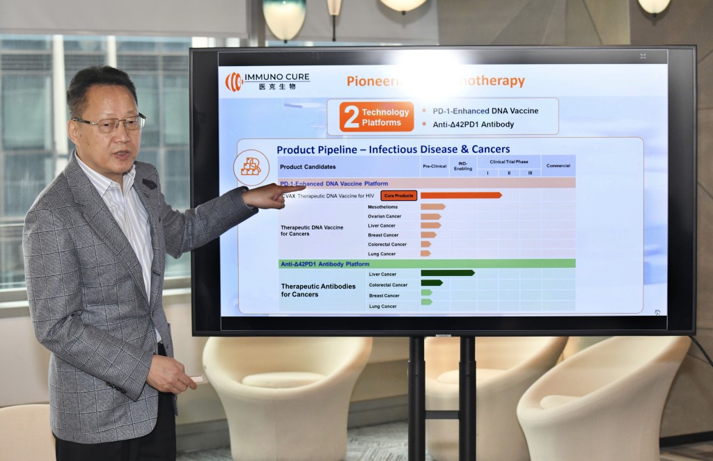 醫克生物行政總裁兼聯合創始人金俠表示，公司正積極尋求國際合作機會。