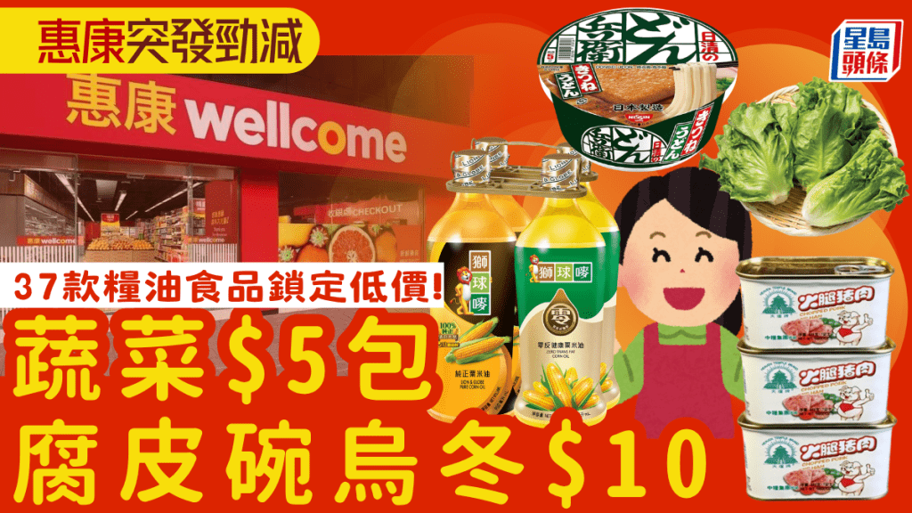 惠康超市突發勁減！日清烏冬半價$10、手打牛丸買1送1 37款熱門產品低價抗通脹