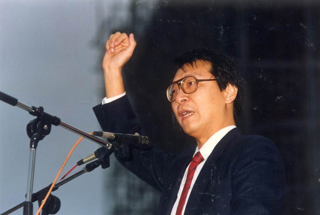 1992年趙少康參加立委選舉畫面。 中時資料圖