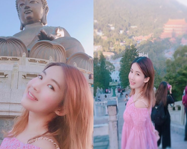 黄文意去年与唐文龙同游大屿山。