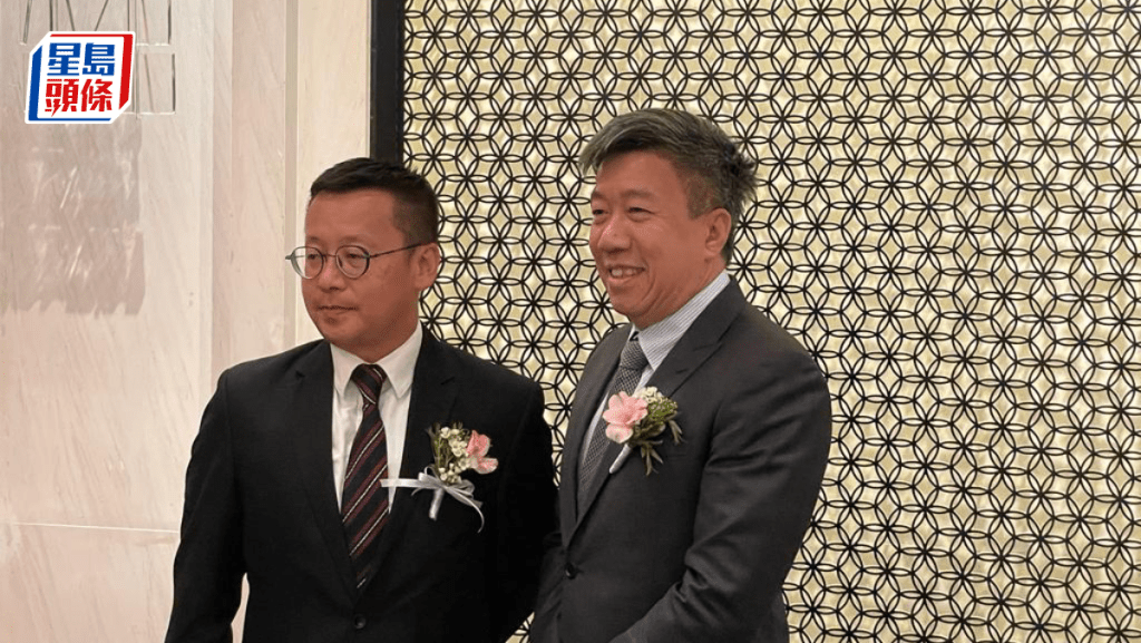 滙智諮詢（Prosynergy）董事總經理、前香港證監會高管李國弟（左）及領尖企業行政總裁蘇漢明（右）。
