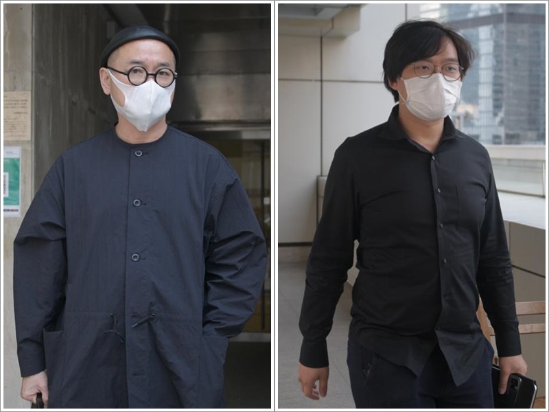 邵家臻(左)及張秀賢(右)抵達法庭。