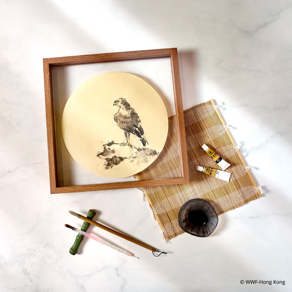 收費工作坊 「水墨×保育」, 教你用水墨畫繪畫香港的瀕危物種。(圖片來源:世界自然基金會香港分會) 收費工作坊 「水墨×保育」, 教你用水墨畫繪畫香港的瀕危物種。(圖片來源:世界自然基金會香港分會)