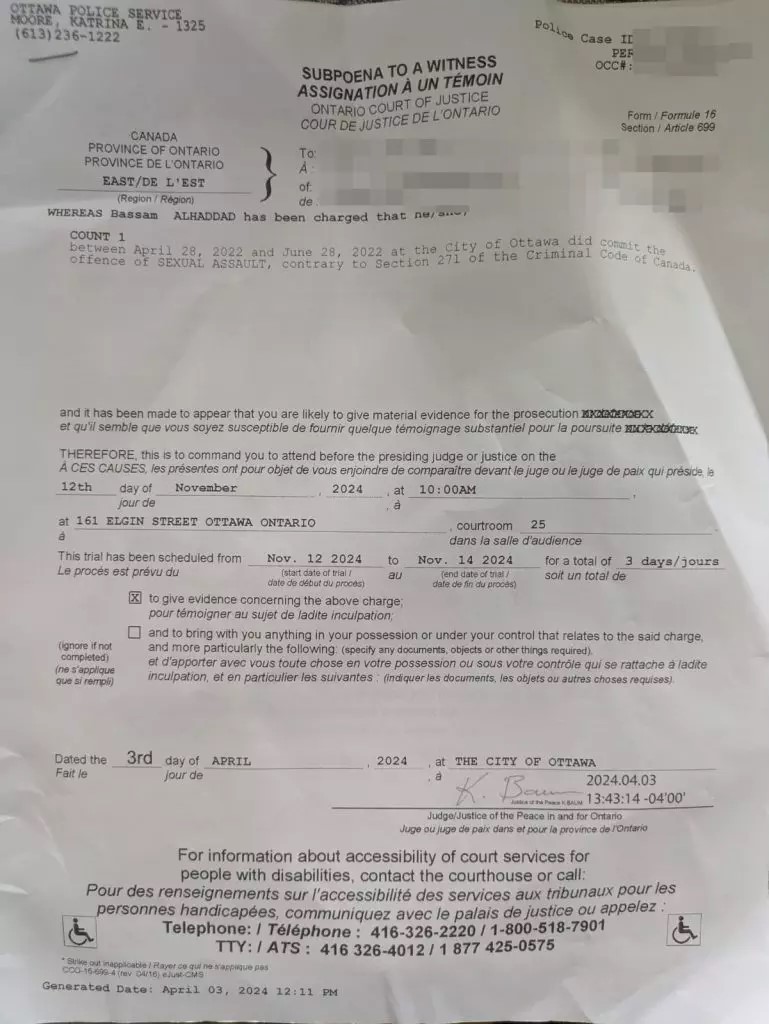 Y小姐在丈夫鼓勵和支持下報警。受訪者提供 Y小姐在丈夫鼓勵和支持下報警。受訪者提供