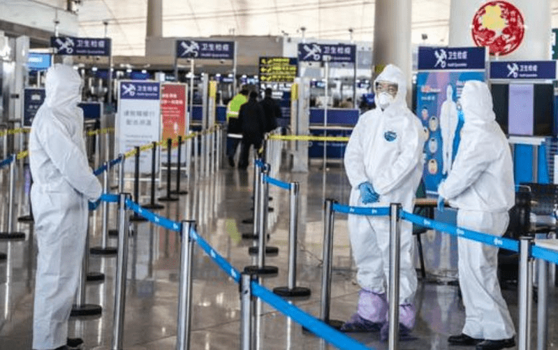 北京机场曾实施严格防疫措施。