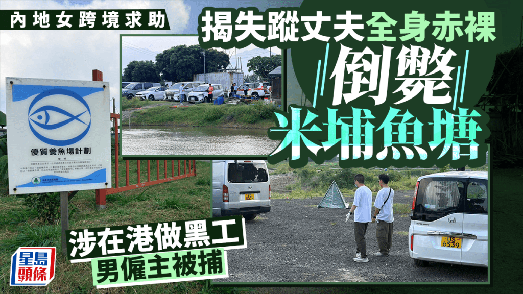 元朗米埔內地男倒斃魚塘 揭打黑工肇禍 警拘僱主