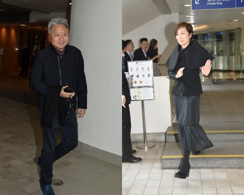 鄧鉅明入場支持愛駒,谷祖琳就陪朋友入場。