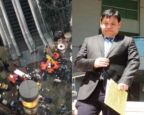 旺角朗豪坊去年3月發生扶手電梯意外,奧的斯代表認罪。資料圖片/黃梓生攝
