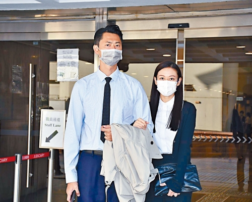 江若琳在庭上雖一度痛哭，但昨日離開法庭時已冷靜下來。