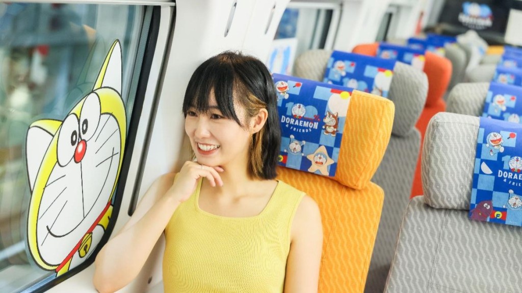 港鐵推出多啦A夢主題高鐵列車 50造型遍布車廂 7.27至8.18穿梭香港深圳廣州