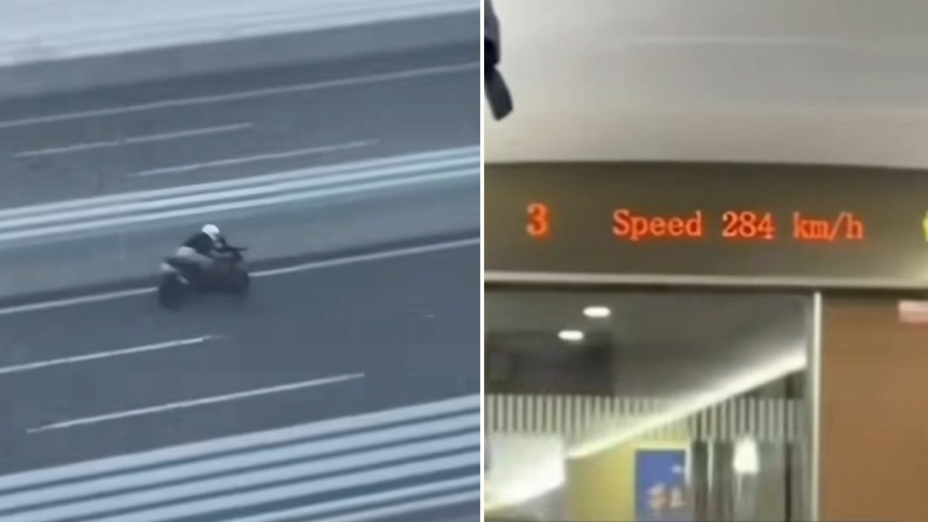 福建電單車被拍下在大橋上以284km/h狂飆。