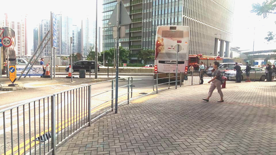 巴士被困太子道東。Facebook香港公共交通智庫圖片