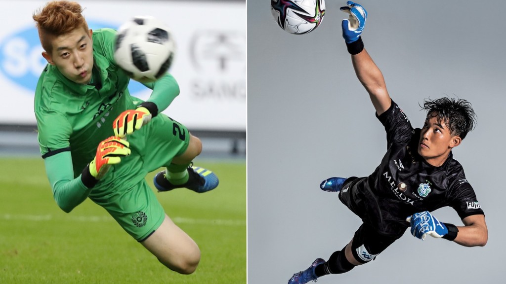 赵贤祐(左)、谷晃生今晚均可能担正把关。