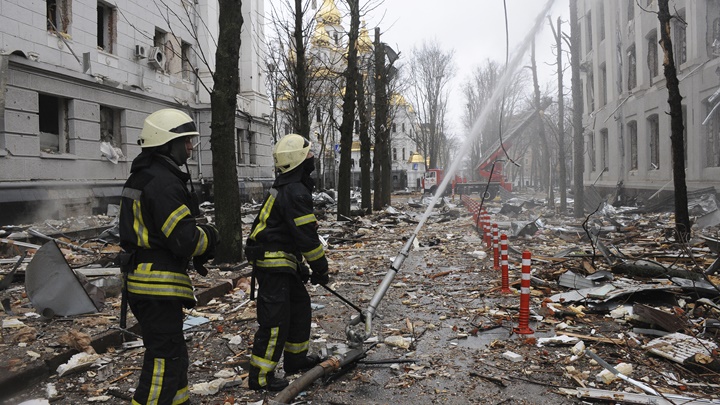俄軍入侵行動超過一個半月，烏克蘭多處城鎮遭嚴重損毀。路透社資料圖片