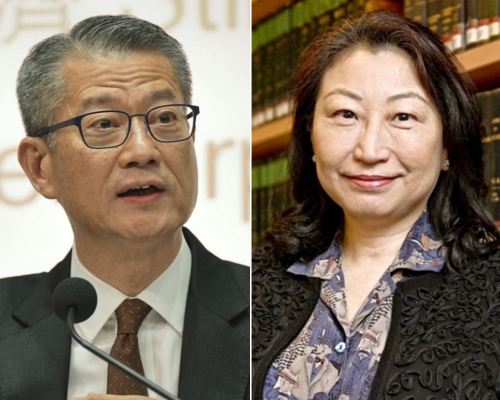 陳茂波及鄭若驊呼籲選民踴躍投票。資料圖片