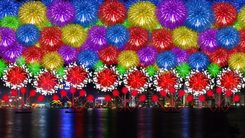 慶回歸煙花模疑圖。