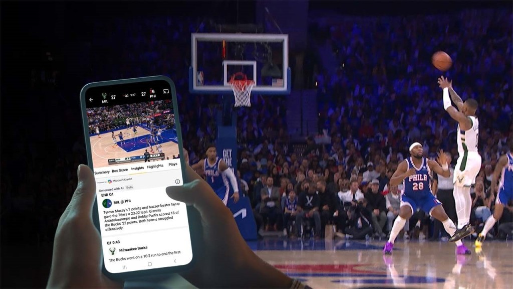「NBA Insights」由微軟Azure OpenAI 技術驅動,能即時分析每場比賽的實時數據。 「NBA Insights」由微軟Azure OpenAI 技術驅動,能即時分析每場比賽的實時數據。