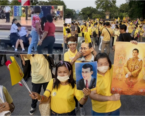 泰國一名少女被指不尊重王室,遭婦人狂摑。網圖、AP資料圖片