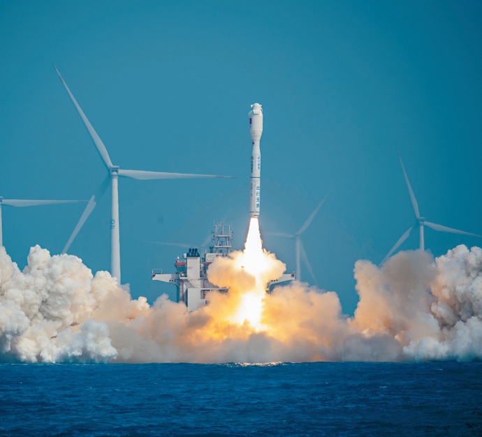 「港中大一號」昨由捷龍三號遙九運載火箭搭載升空，順利進入預定軌道。(圖片來源：中大提供)