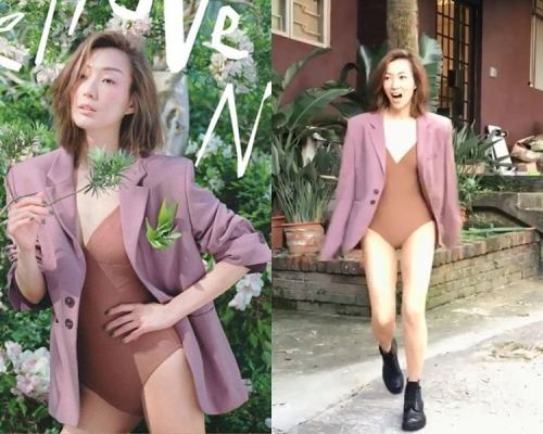 Sammi話第一次泳衣拍唱片封面。（ig圖片／截圖）