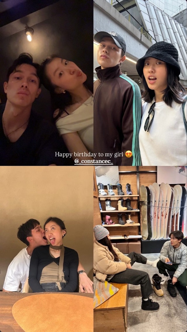 陳康堤去年慶祝21歲，曾與當時的男友高調放閃。