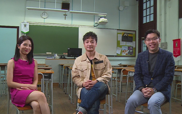 方力申及沈慧林(右)接受《Emily賽馬世界》訪問。