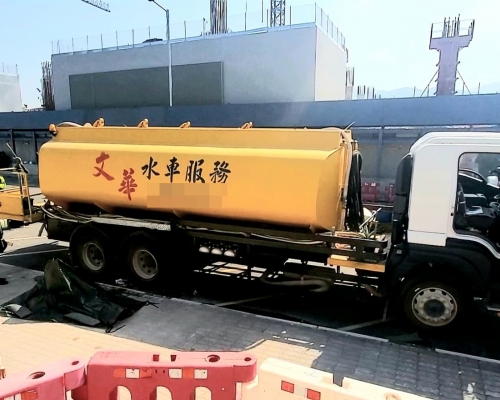 航天城路一個地盤發生工業意外,一名女工死亡。 林思明攝