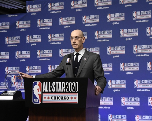 NBA總裁蕭華劍指七月三十一日復賽。AP資料圖片