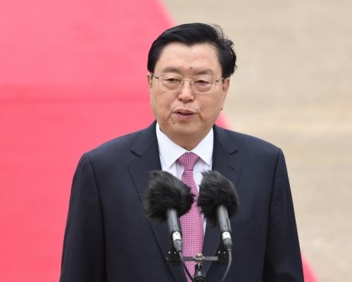 全國人大委員長張德江到訪澳門。中新社