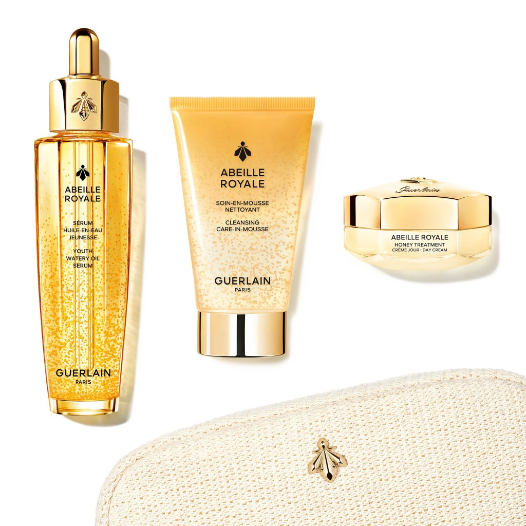 Guerlain蜂皇復原蜜精華抗老修護套裝 $1,425 套裝包括有蜂皇復原蜜精華、蜂皇蜜護日霜、蜂皇淨澈潔顏泡沫,產品適合成熟及乾性肌膚。 Guerlain蜂皇復原蜜精華抗老修護套裝 $1,425 套裝包括有蜂皇復原蜜精華、蜂皇蜜護日霜、蜂皇淨澈潔顏泡沫,產品適合成熟及乾性肌膚。