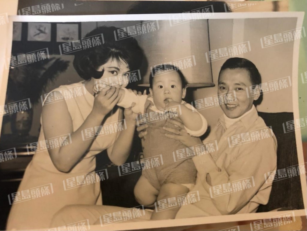 龍宗瀚與母親林黛及龍繩勳合照。獨家資料圖片
