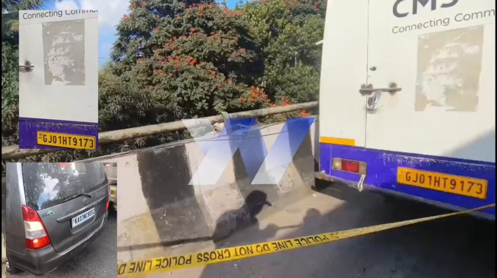 印度班加羅爾有運鈔車遇劫，警方正在調查。X@path2shah