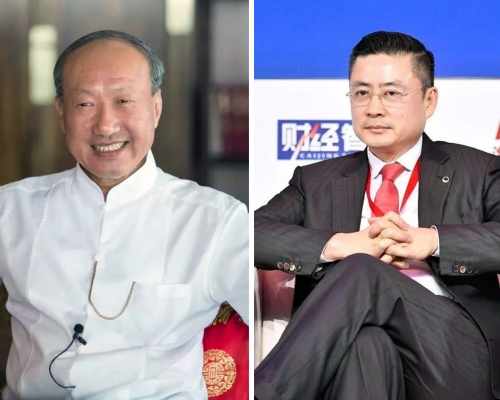 海航集團有限公司董事長陳峰(左)、首席執行官譚向東(右)。資料圖片