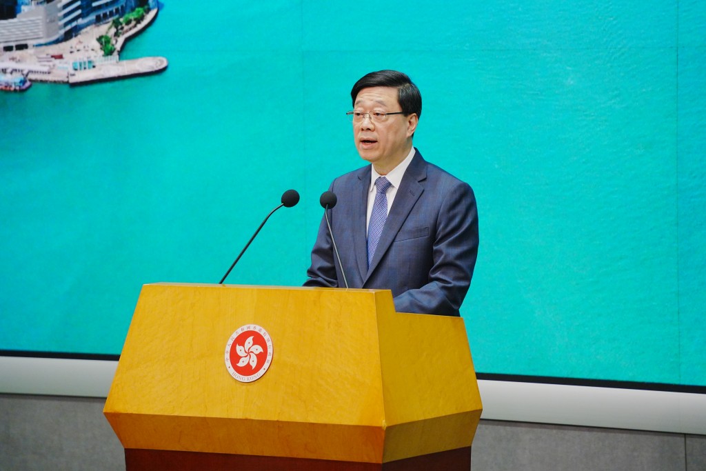 李家超又指,國安風險長期存在,某些國家針對國家及香港。資料圖片 李家超又指,國安風險長期存在,某些國家針對國家及香港。資料圖片