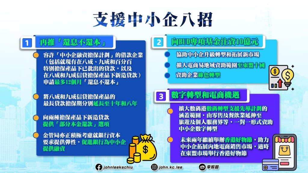 《施政報告》今日（16日）公布支援中小企措施。