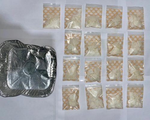 行動中檢獲的證物。警方圖片