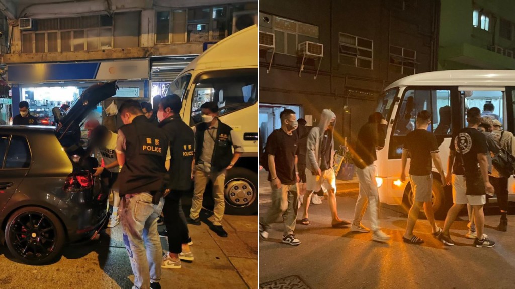 警方今起全港「犁庭掃穴」,其中在屯門搗破一個無牌酒吧。警方圖片