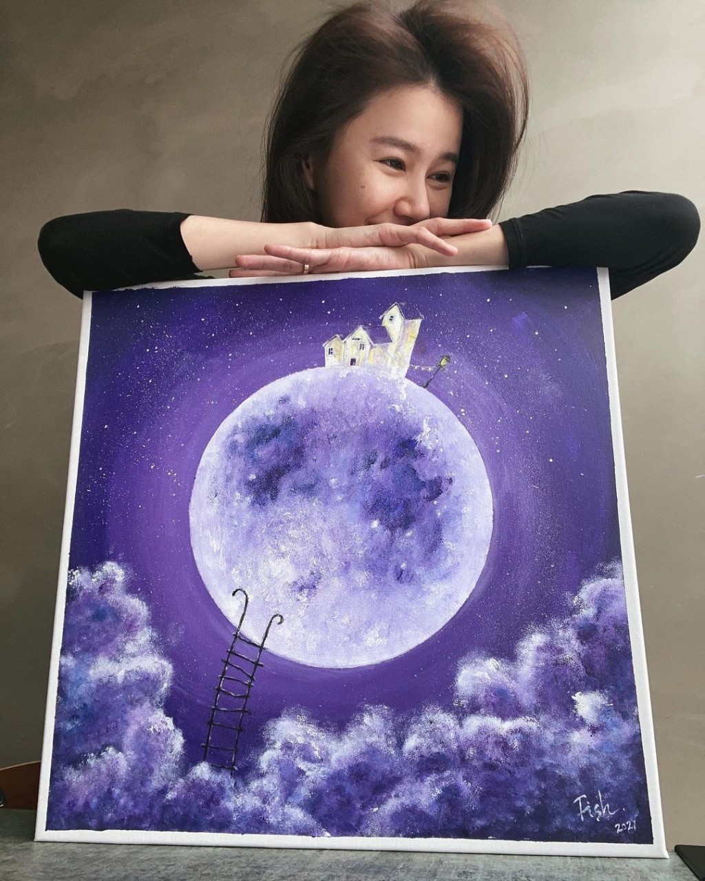 畫作充滿浪漫氣息。